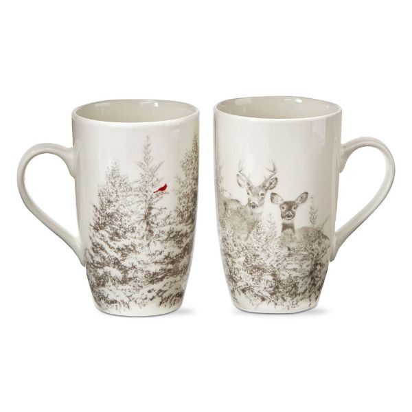 Picture of deer and cardinal mug - multi