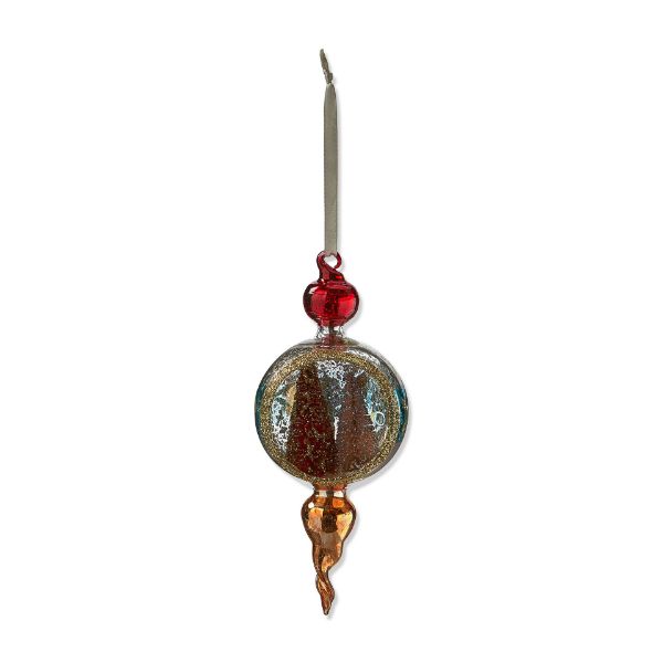 Picture of vintage scenic sisal tree ornament - multi