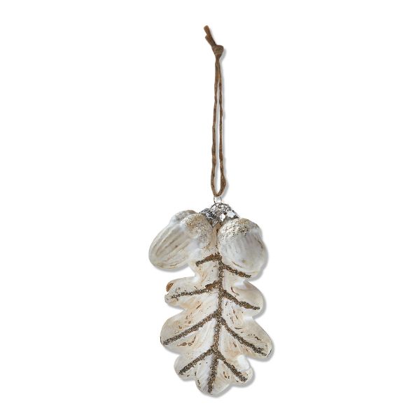 Picture of leaf ornament - white