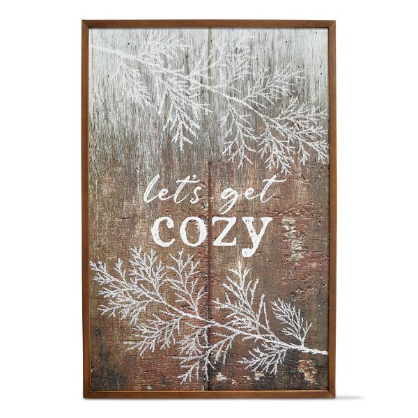 Picture of warm wishes cozy sprig wall art - gray multi