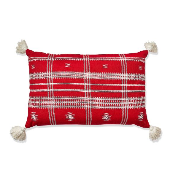 Picture of peak lumbar pillow - red multi