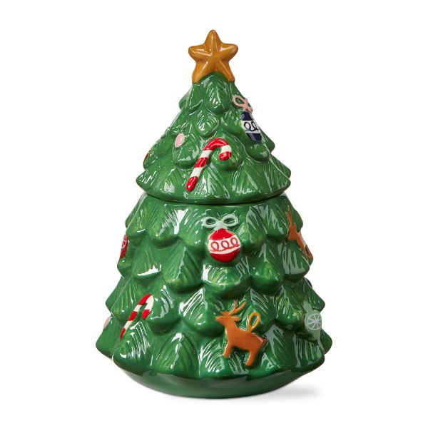 Picture of christmas tree cookie jar - multi