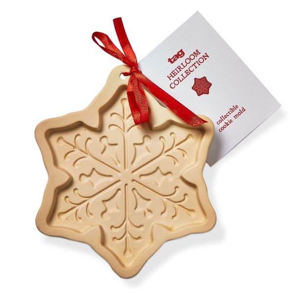 Picture of snowflake cookie mold - natural