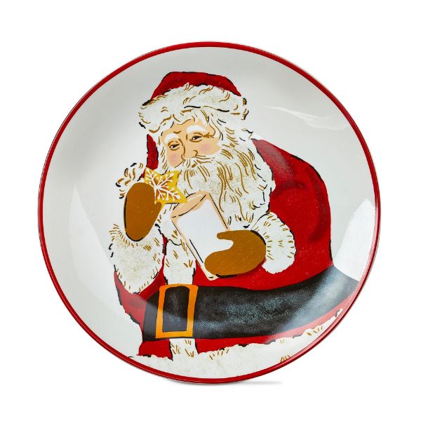 Picture of vintage santa cookie platter - multi