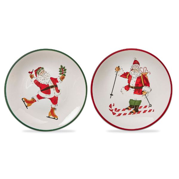 Picture of tis season santa appetizer plate assortment of 2 - multi