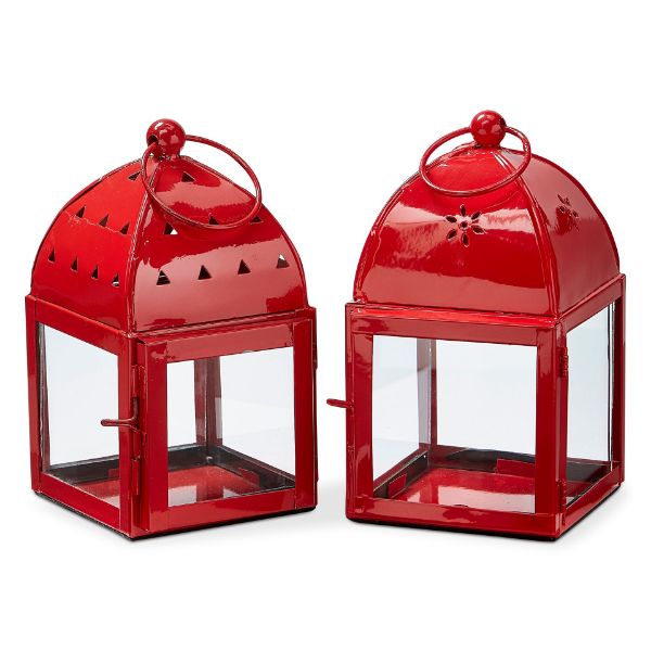 Picture of ashley lantern assortment of 2 - red