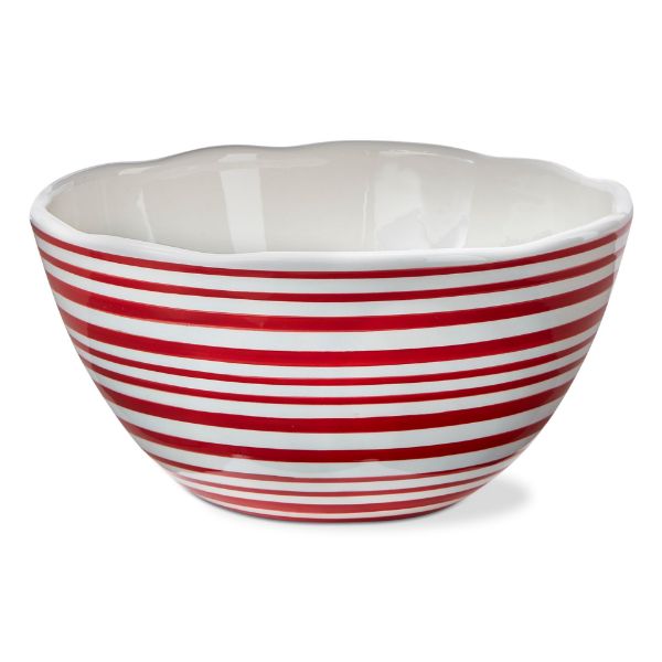 Picture of festive stripe serving bowl - multi