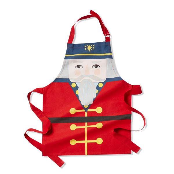 Picture of nutcracker boy apron - red multi