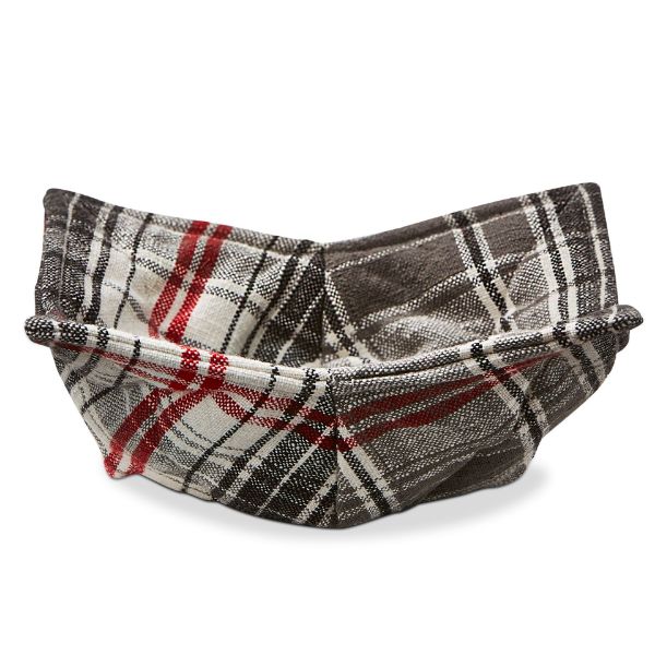 Picture of some like it hot plaid bowl cozy - gray multi