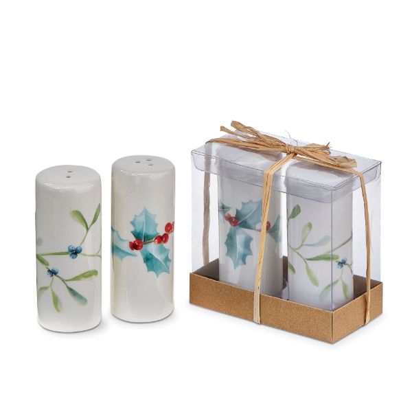 Picture of winter sprig salt & pepper set of 2 - multi