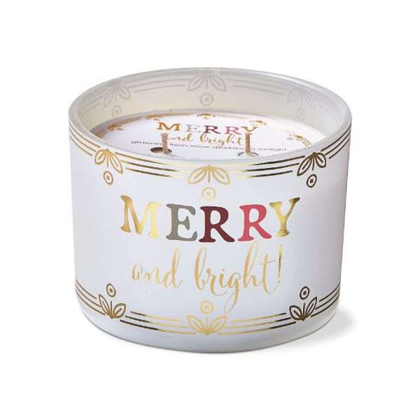 Picture of merry & bright fragrance candle - white