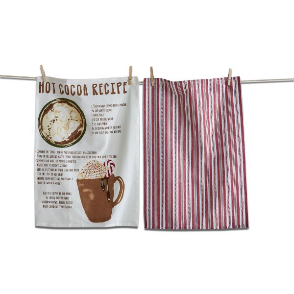 Picture of hot cocoa recipe dishtowel set of 2 - multi