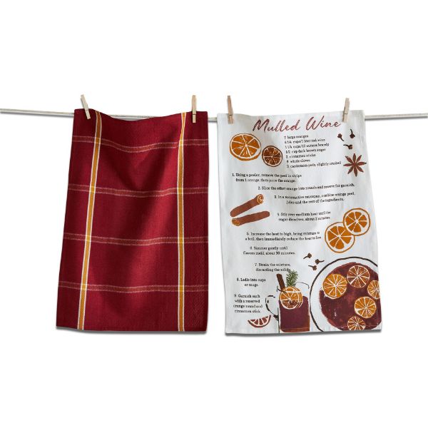 Picture of mulled recipe dishtowel set of 2 - multi