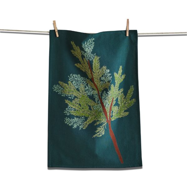 Picture of juniper branch dishtowel - green multi