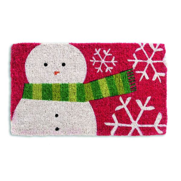 Picture of snowman coir mat - multi