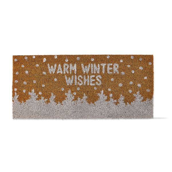 Picture of warm winter wishes estate latex coir mat - white multi