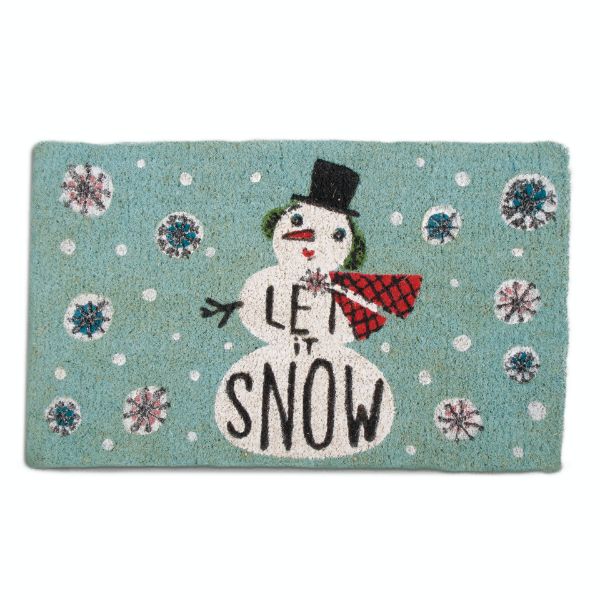 Picture of let it snowman latex coir mat - multi